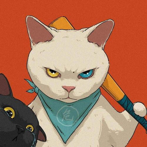 动漫头像吃瓜猫图文