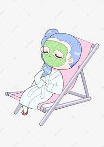 吃瓜敷面膜卡通头像
