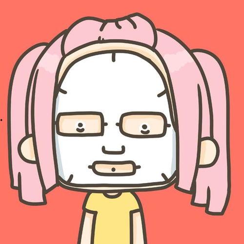 吃瓜敷面膜卡通头像